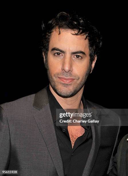 Actor/director Sacha Baron Cohen poses backstage during the People's Choice Awards 2010 held at Nokia Theatre L.A. Live on January 6, 2010 in Los...