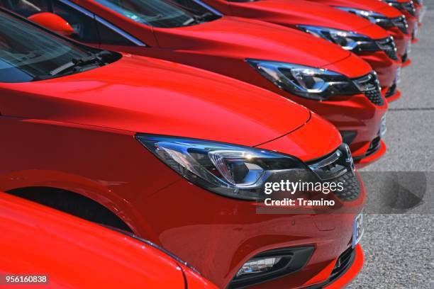 opel vehicles on the parking - opel stock pictures, royalty-free photos & images