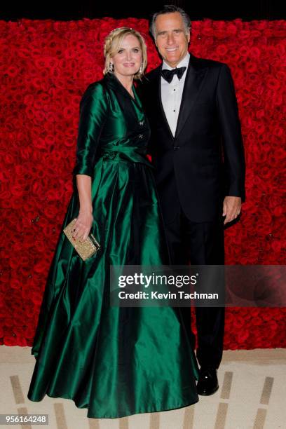 Ann Romney and Mitt Romney attends the Heavenly Bodies: Fashion & The Catholic Imagination Costume Institute Gala at The Metropolitan Museum of Art...