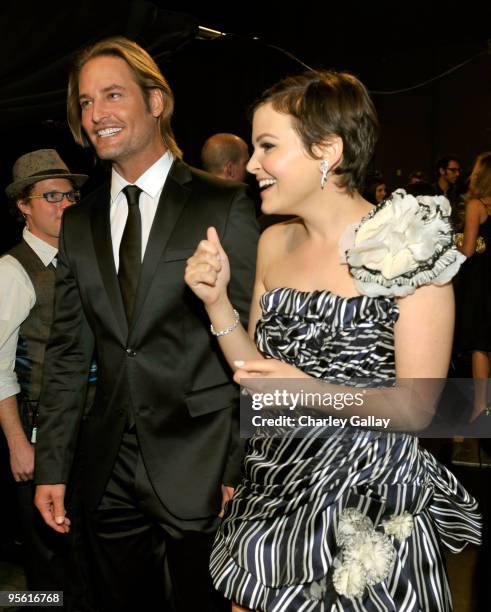 Actor Josh Holloway and actress Ginnifer Goodwin backstage during the People's Choice Awards 2010 held at Nokia Theatre L.A. Live on January 6, 2010...