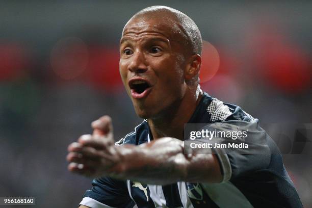 Carlos Sanchez of Monterrey reacts during the quarter finals second leg match between Monterrey and Tijuana as part of the Torneo Clausura 2018 Liga...