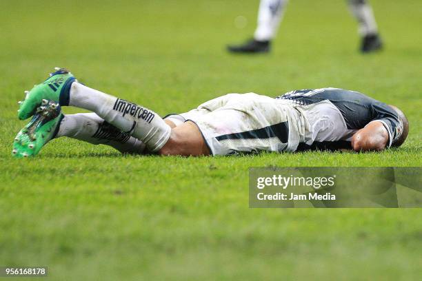 Carlos Sanchez of Monterrey reacts during the quarter finals second leg match between Monterrey and Tijuana as part of the Torneo Clausura 2018 Liga...