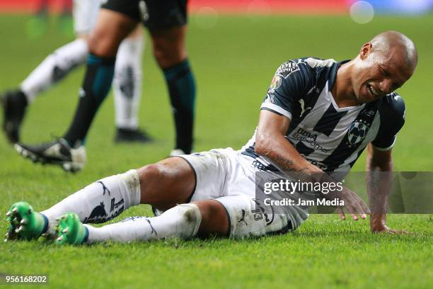 Carlos Sanchez of Monterrey reacts during the quarter finals second leg match between Monterrey and Tijuana as part of the Torneo Clausura 2018 Liga...