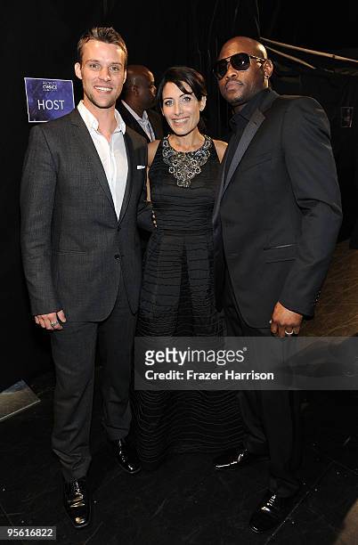 Actors Jesse Spencer, Lisa Edelstein and Omar Epps backstage during the People's Choice Awards 2010 held at Nokia Theatre L.A. Live on January 6,...