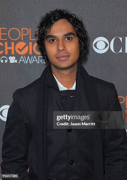 Actor Kunal Nayyar arrives at the People's Choice Awards 2010 held at Nokia Theatre L.A. Live on January 6, 2010 in Los Angeles, California.