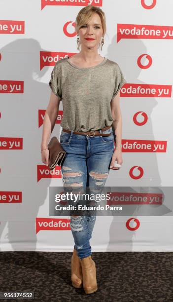 Actress Maria Esteve attends the Pablo Lopez concert photocall at La Riviera disco on May 8, 2018 in Madrid, Spain.