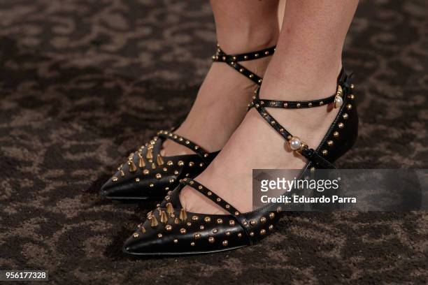 Irene Junquera, shoes detail, attends the Pablo Lopez concert photocall at La Riviera disco on May 8, 2018 in Madrid, Spain.