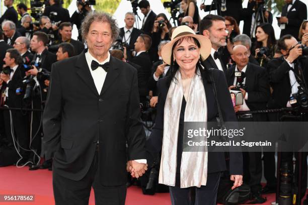 Maurice Cooks and Anna Karina attend the screening of "Everybody Knows " and the opening gala during the 71st annual Cannes Film Festival at Palais...