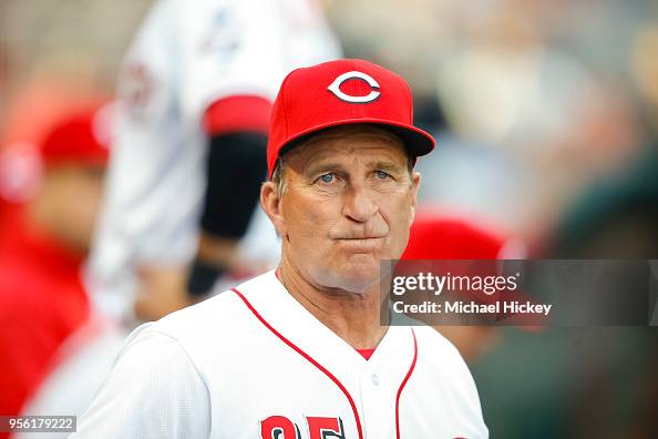 James Riggleman Reds manager Jim Riggleman of the Cincinnati Reds is seen during the ...