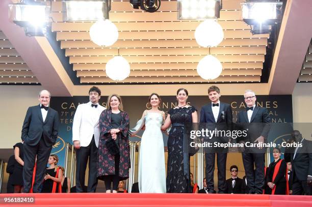 Pierre Lescure, Un Certain Regard president Benicio Del Toro, and jury members Julie Huntsinger, Virginie Ledoyen, Annemarie Jacir, Kantemir Balagov...