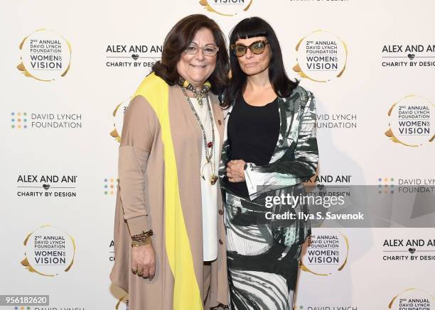 Humanitarian Award Honoree Fern Mallis and Norma Kamali attend the David Lynch Foundation Women Of Vision Luncheon on May 8, 2018 in New York City.