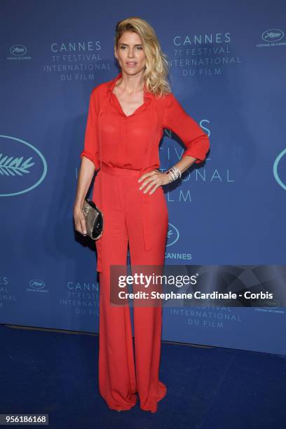 Alice Taglioni arrives at the Gala dinner during the 71st annual Cannes Film Festival at Palais des Festivals on May 8, 2018 in Cannes, France.