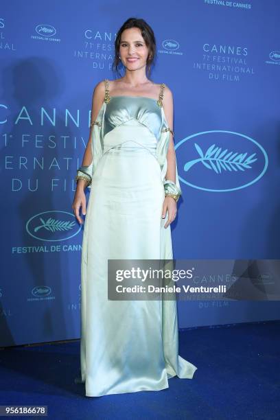 Virginie Ledoyen arrives at the Gala dinner during the 71st annual Cannes Film Festival at Palais des Festivals on May 8, 2018 in Cannes, France.