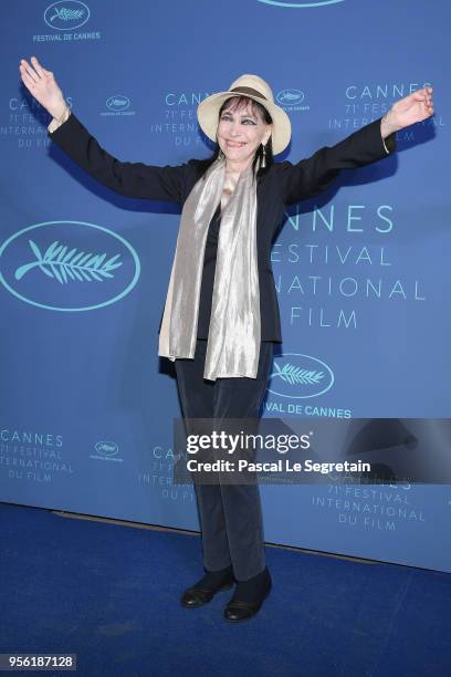 Anna Karina arrives at the Gala dinner during the 71st annual Cannes Film Festival at Palais des Festivals on May 8, 2018 in Cannes, France.