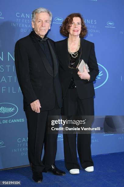 Costa Gavras and Michele Ray-Gavras arrive at the Gala dinner during the 71st annual Cannes Film Festival at Palais des Festivals on May 8, 2018 in...