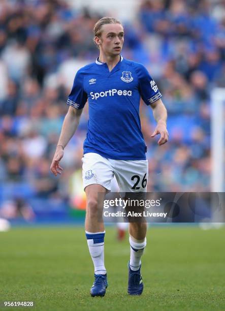 Tom Davies of Everton during the Premier League match between Everton and Southampton at Goodison Park on May 5, 2018 in Liverpool, England.