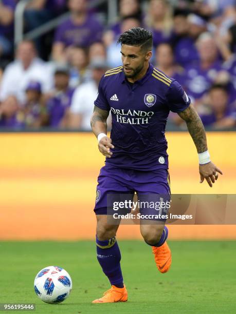 Dom Dwyer of Orlando City during the match between Orlando City v Real Salt Lake on May 6, 2018