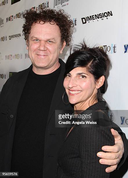 Actor John C. Reilly and his wife Alison Dickey attend the premiere of 'Youth in Revolt' at Mann Chinese 6 on January 6, 2010 in Los Angeles,...