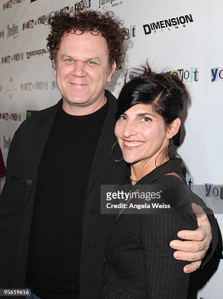 Actor John C. Reilly and his wife Alison Dickey attend the premiere of 'Youth in Revolt' at Mann Chinese 6 on January 6, 2010 in Los Angeles,...
