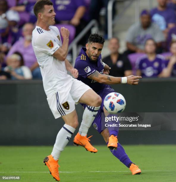 Dom Dwyer of Orlando City during the match between Orlando City v Real Salt Lake on May 6, 2018