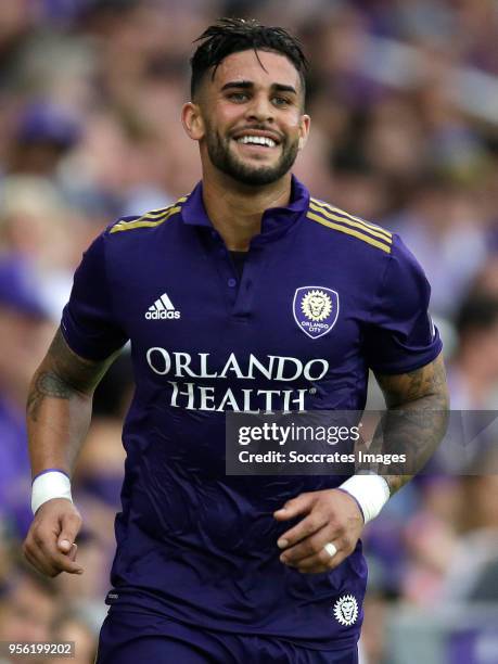 Dom Dwyer of Orlando City during the match between Orlando City v Real Salt Lake on May 6, 2018