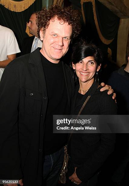 Actor John C. Reilly and his wife Alison Dickey attend the premiere of 'Youth in Revolt' after party at The Green Door on January 6, 2010 in Los...