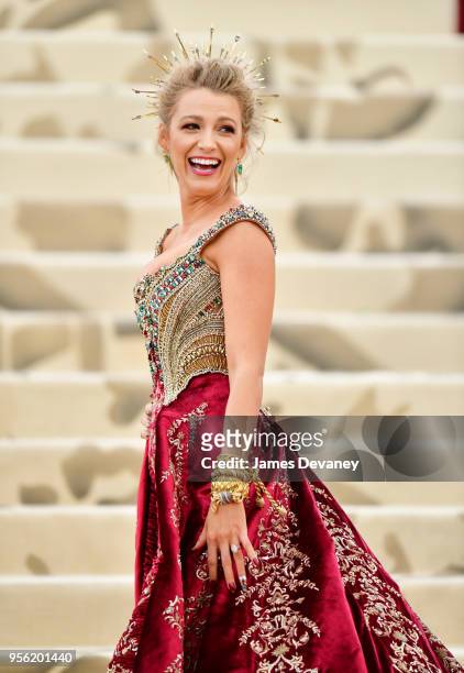 Blake Lively attends the Heavenly Bodies: Fashion & The Catholic Imagination Costume Institute Gala at The Metropolitan Museum of Art on May 7, 2018...