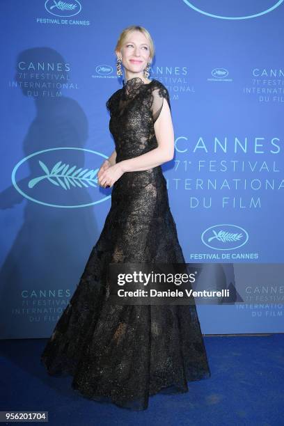 Jury president Cate Blanchett arrives at the Gala dinner during the 71st annual Cannes Film Festival at Palais des Festivals on May 8, 2018 in...