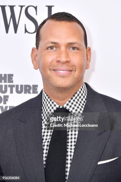 Sports commentator and former professional baseball player Alex Rodriguez attends WSJ's The Future of Everything Festival at Spring Studios on May 8,...