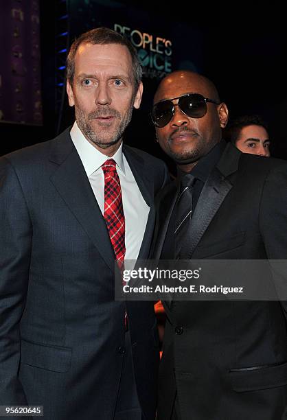 Actors Hugh Laurie and Omar Epps attend the People's Choice Awards 2010 held at Nokia Theatre L.A. Live on January 6, 2010 in Los Angeles, California.