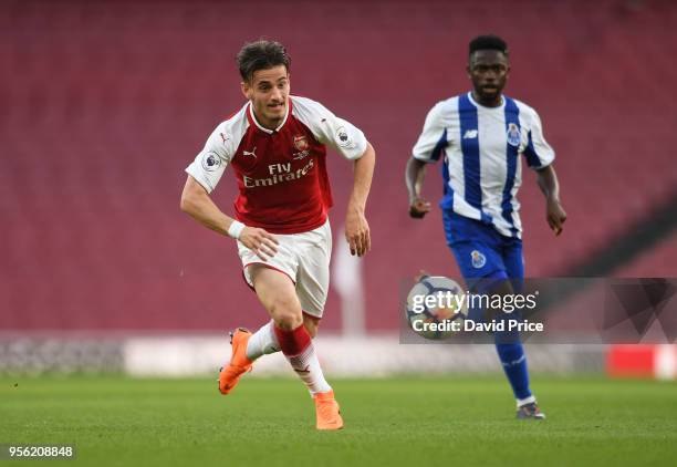 Vlad Dragomir of Arsenal during the match between Arsenal and FC Porto at Emirates Stadium on May 8, 2018 in London, England.