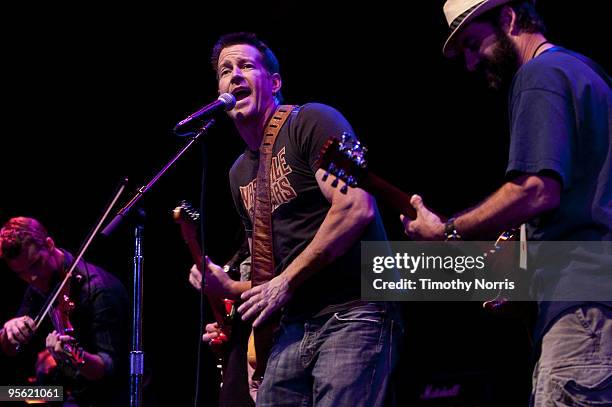 Jesse Spencer and James Denton perform during A Benefit Concert For Sophia at Avalon Hollywood on January 6, 2010 in Hollywood, California.