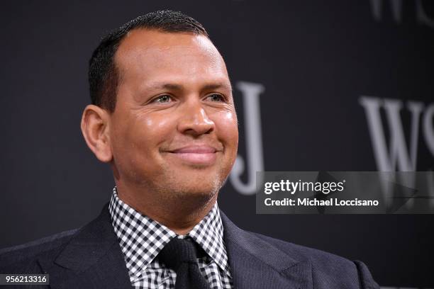 Sports commentator and former professional baseball player Alex Rodriguez takes part in a panel during WSJ's The Future of Everything Festival at...