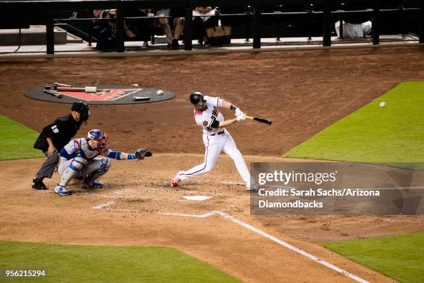 Pollock of the Arizona Diamondbacks at-bat during a game against the Los Angeles Dodgers at Chase Field on May 2, 2018 in Phoenix, Arizona.