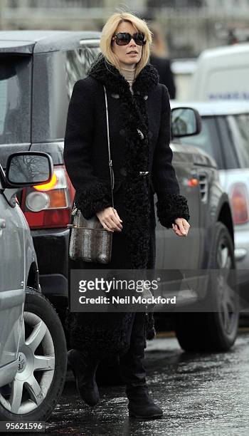 Claudia Schiffer sighting on January 7, 2010 in London, England.