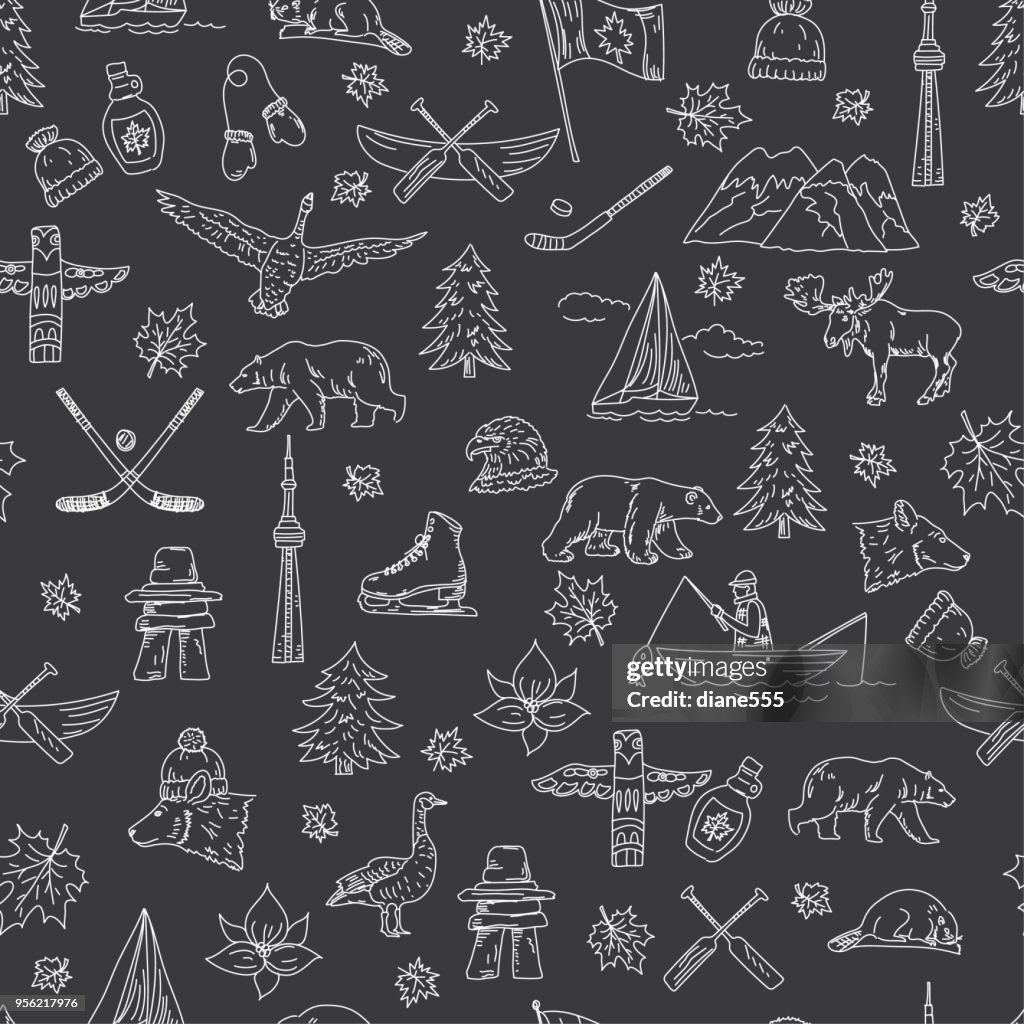 Canadian Themed Doodle Icons
