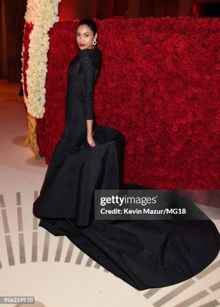 Imaan Hammam attends the Heavenly Bodies: Fashion & The Catholic Imagination Costume Institute Gala at The Metropolitan Museum of Art on May 7, 2018...