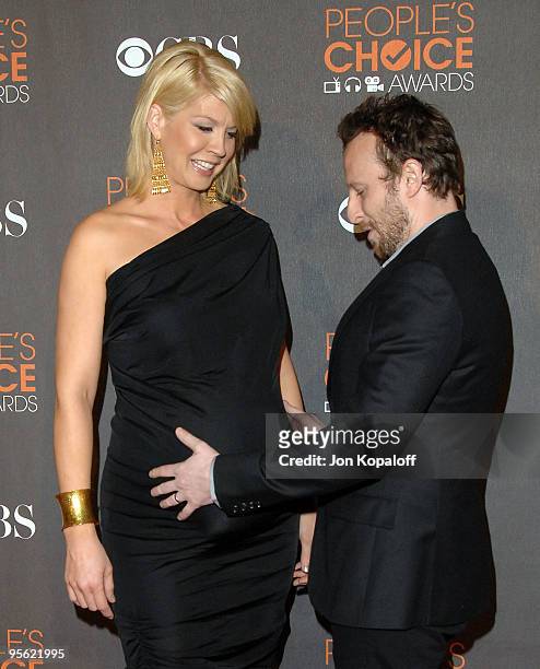 Actress Jenna Elfman and husband Bodhi Elfman arrive at the People's Choice Awards 2010 Arrivals at Nokia Theatre L.A. Live on January 6, 2010 in Los...