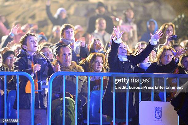 Spain´s princess Elena's ex husband, Jaime de Marichalar , his son Felipe Juan and daughter Victoria Federica attend the procession of the Wise Men...