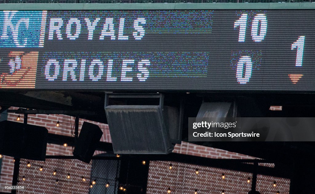 MLB: MAY 08 Royals at Orioles