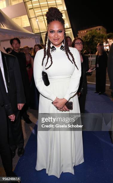 Ava Duvernay leaves the screening of "Everybody Knows " and the opening gala to gala dinner during the 71st annual Cannes Film Festival at Palais des...