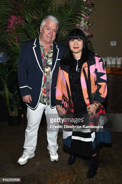 Editor-at-Large, The Business of Fashion Tim Blanks and Designer Anna Sui attends an intimate dinner hosted by The Business of Fashion to celebrate...