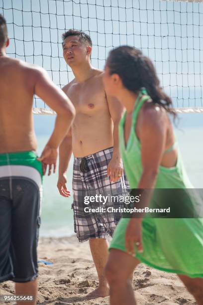 beach volleyball - board shorts stock pictures, royalty-free photos & images