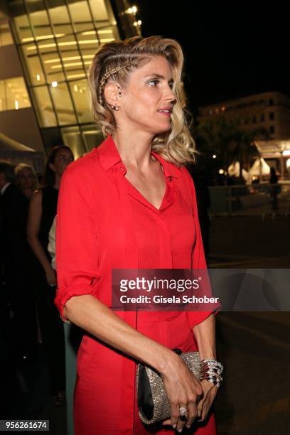 Alice Taglioni leaves the screening of "Everybody Knows " and the opening gala to gala dinner during the 71st annual Cannes Film Festival at Palais...