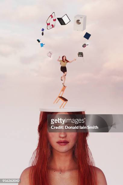 woman juggling work and home life - woman juggling stock pictures, royalty-free photos & images