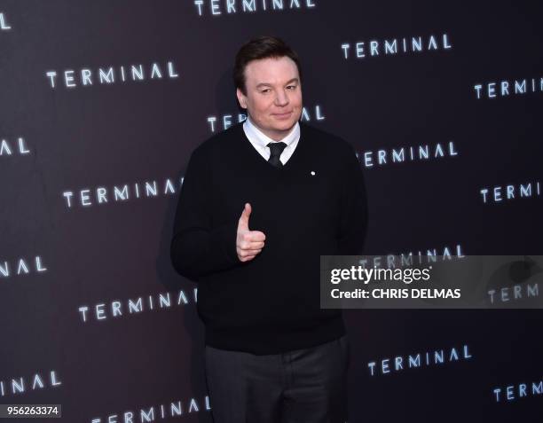 Actor Mike Myers attends the premiere of 'Terminal' at the Arclight theatre in Hollywood, on May 8, 2018.