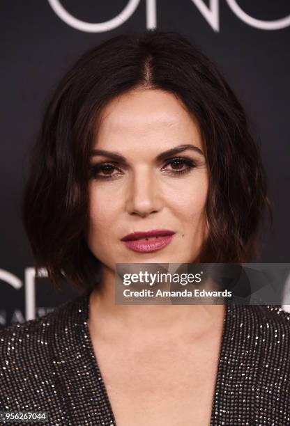 Actress Lana Parrilla arrives at the "Once Upon A Time" finale screening at The London West Hollywood at Beverly Hills on May 8, 2018 in West...