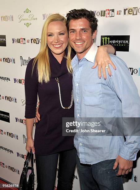 Actress Adrienne Frantz and guest arrive at the Weinstein Co. Premiere of "Youth In Revolt" at Mann Chinese 6 on January 6, 2010 in Los Angeles,...