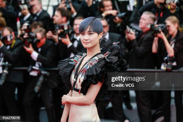 Singer Li Yuchun aka Chris Lee attends the screening of 'Everybody Knows ' and the opening gala during the 71st annual Cannes Film Festival at Palais...