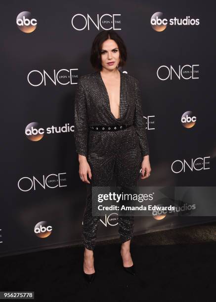 Actress Lana Parrilla arrives at the "Once Upon A Time" finale screening at The London West Hollywood at Beverly Hills on May 8, 2018 in West...